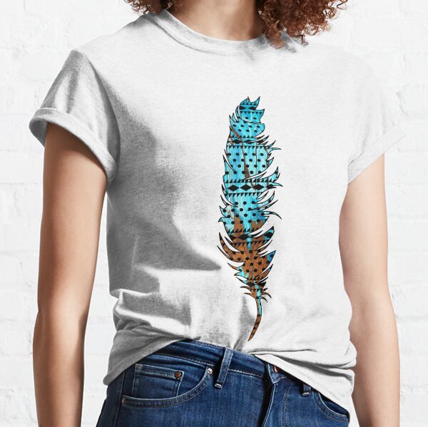 Feather: Aqua & Bronze Classic T-Shirt