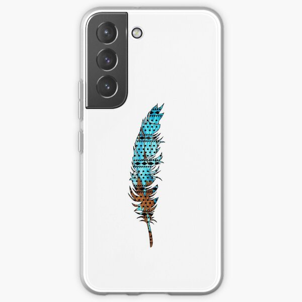 Feather: Aqua & Bronze Samsung Galaxy Soft Case