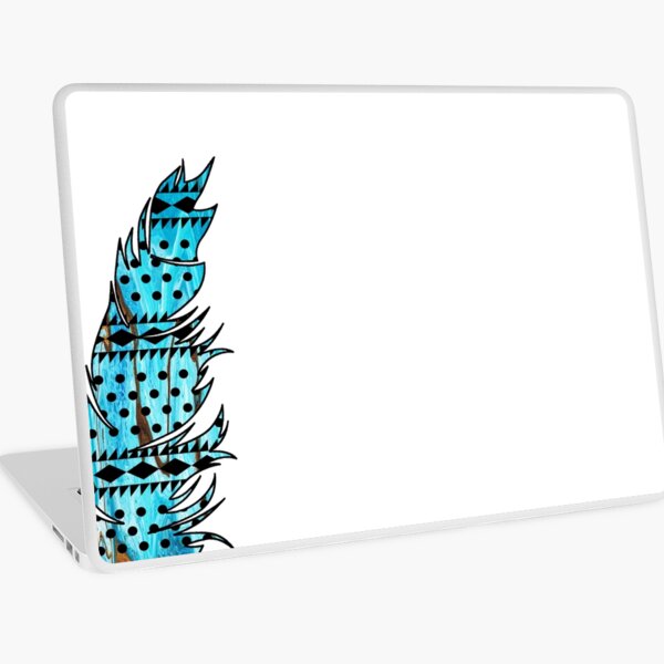 Feather: Aqua & Bronze Laptop Skin
