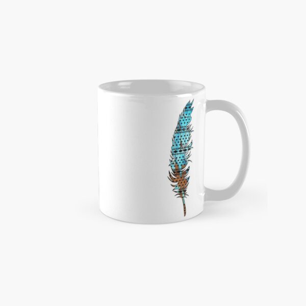 Feather: Aqua & Bronze Classic Mug