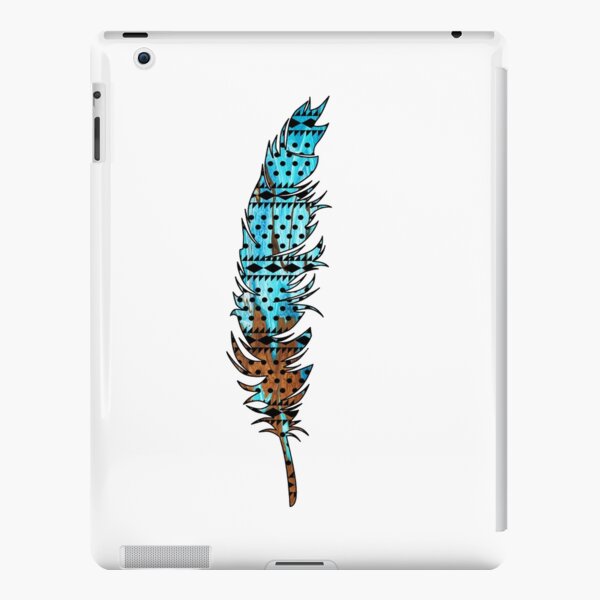Feather: Aqua & Bronze iPad Snap Case