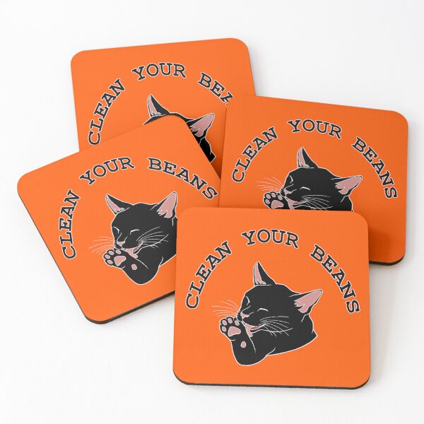 Item preview, Clean Your Beans Funny Black Cat designed and sold by Deborah Camp.
