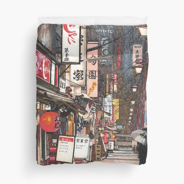Lights in the Snow Duvet Cover