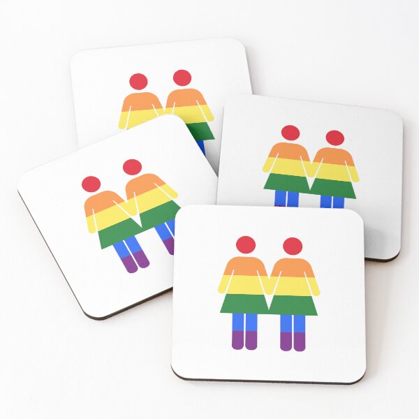 Item preview, gay pride flag lesbian woman couple or best friends bathroom sign designed and sold by saint-shores.