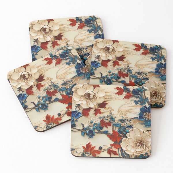 Item preview, Japanese Satsuma Series 2: Ceramic Tile Design III: Elegance in Blossom designed and sold by stevepmp.