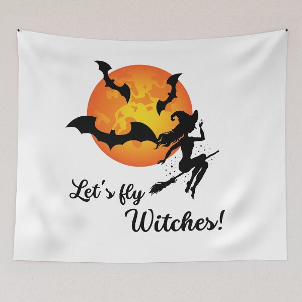 Item preview, Let's Fly, Witches! designed and sold by caFUNated.