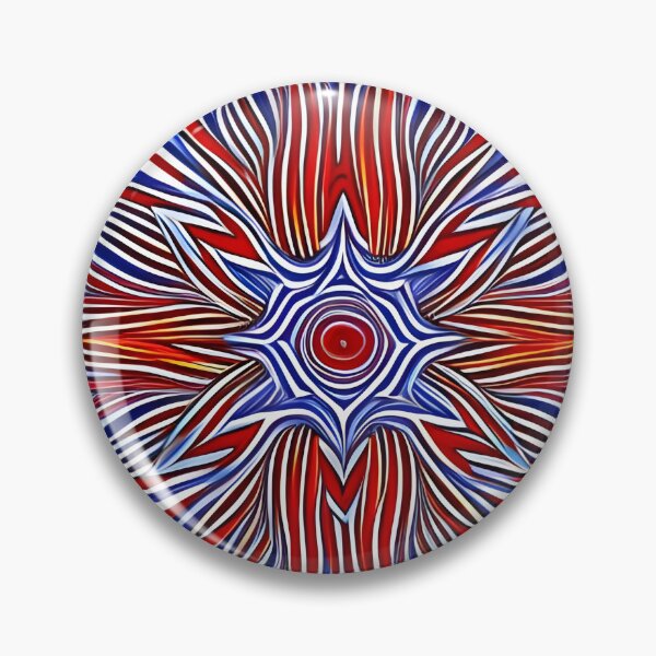 Item preview, A red, white and blue sunburst pattern designed and sold by Paw's Arts.