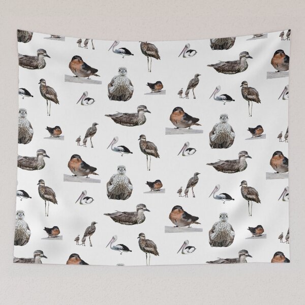 Item preview, Australian birds. Bush stone-curlew, wellcome swallow, Pelican,  designed and sold by Debsgiftware Ward.