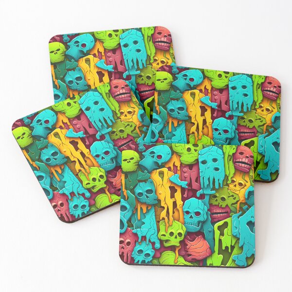 Item preview, 3D Halloween Zombies Seamless Pattern designed and sold by TriarArt.