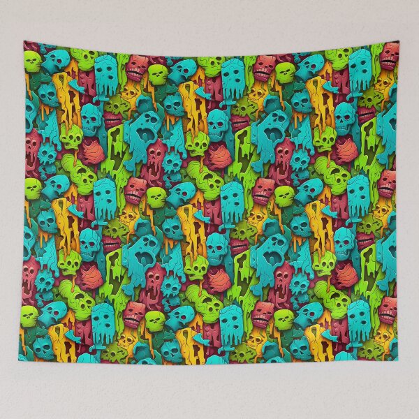 Item preview, 3D Halloween Zombies Seamless Pattern designed and sold by TriarArt.
