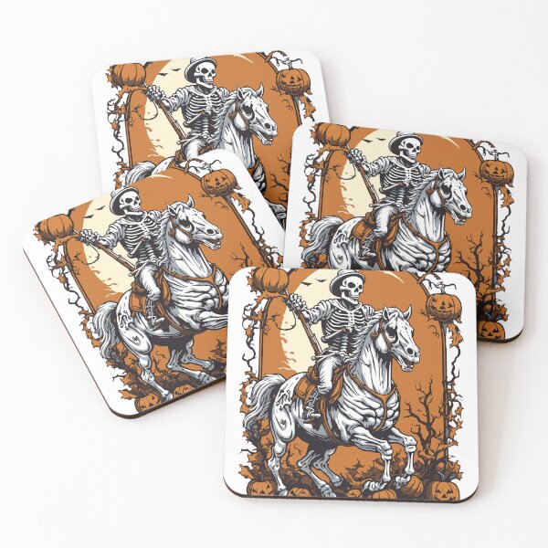 Item preview, Skeleton Riding a Horse | Grim Reaper | Halloween Pumpkin | Retro Vintage  designed and sold by Sobari.