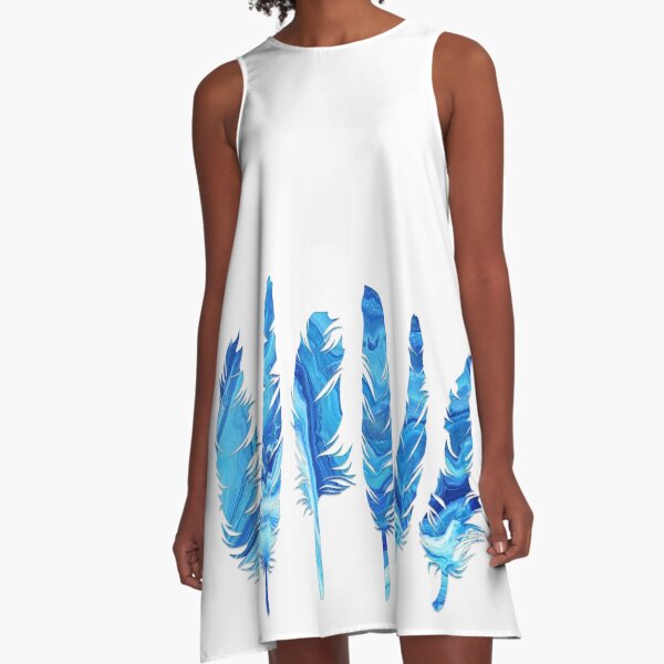 Birds of a Feather: Glue Geode A-Line Dress