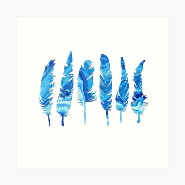 Birds of a Feather: Glue Geode Art Print