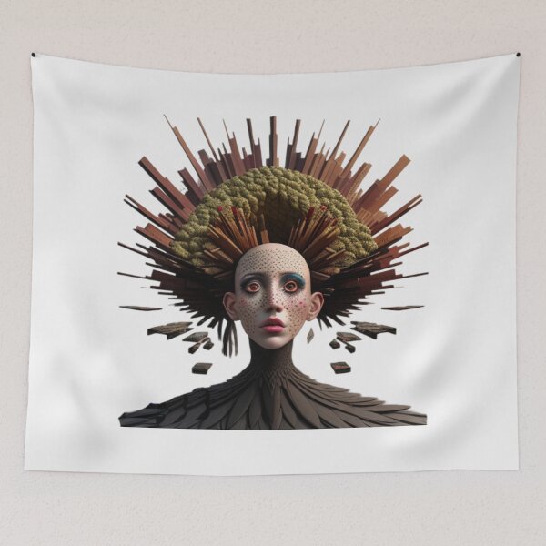 Item preview, Abstract Futuristic Thought Collector Women Head Art designed and sold by Hungry-Murphy.