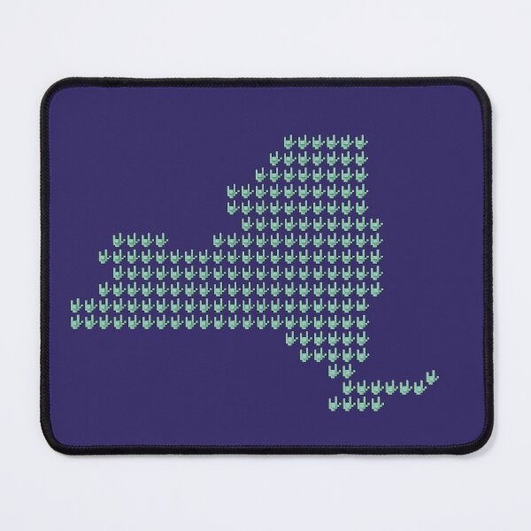 Item preview, ASL Pixel Love New York State Map designed and sold by pixelsparkzone.