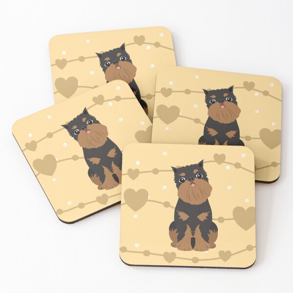 Item preview, Love Black Tan Brussels Griffon Cropped Ears designed and sold by Lulupainting.