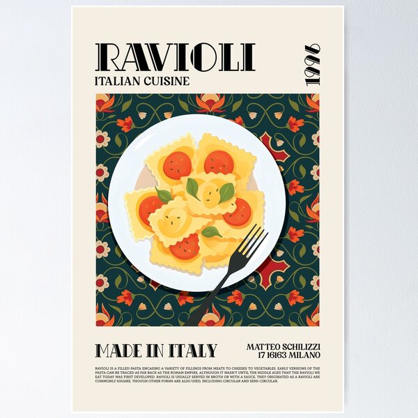Item preview, Ravioli Wall Art designed and sold by SurfolioPrints.