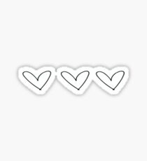 Pegatina Tres corazones