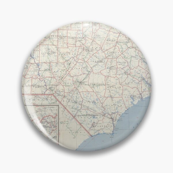 Item preview, Vintage North Carolina Postal Route Map (1957) designed and sold by BravuraMedia.