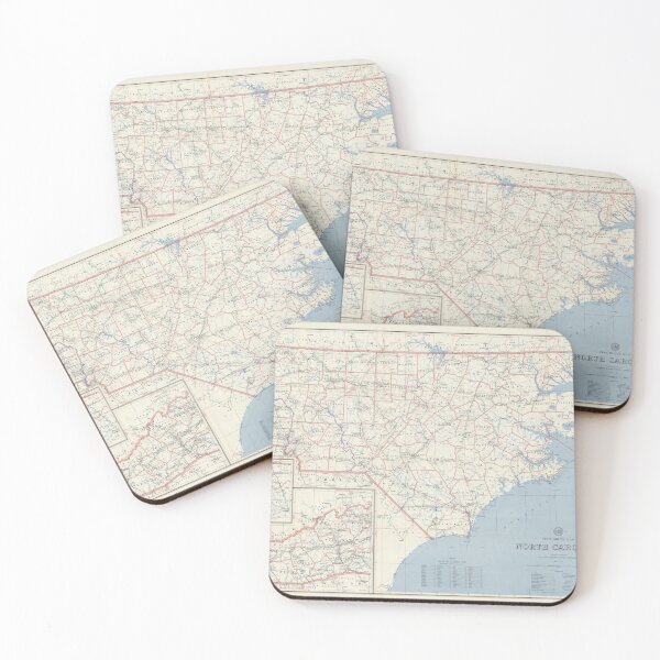 Item preview, Vintage North Carolina Postal Route Map (1957) designed and sold by BravuraMedia.