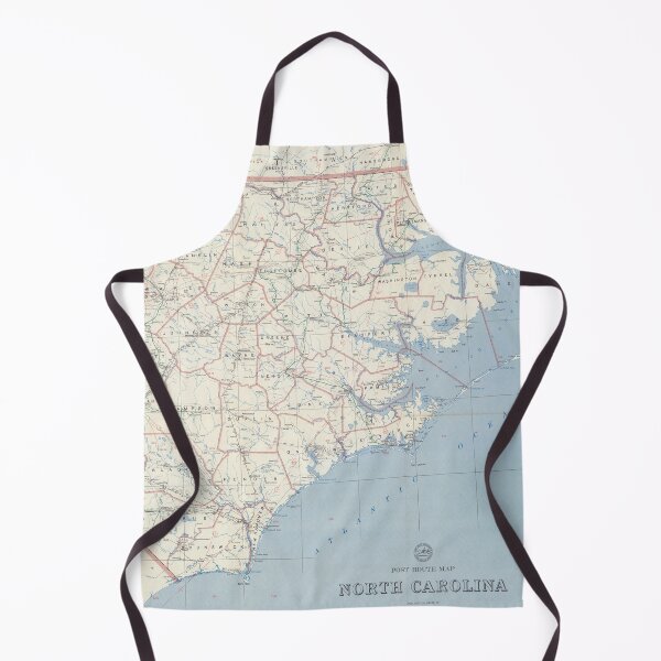Item preview, Vintage North Carolina Postal Route Map (1957) designed and sold by BravuraMedia.