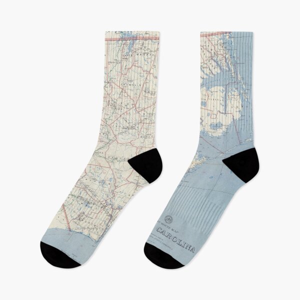 Item preview, Vintage North Carolina Postal Route Map (1957) designed and sold by BravuraMedia.