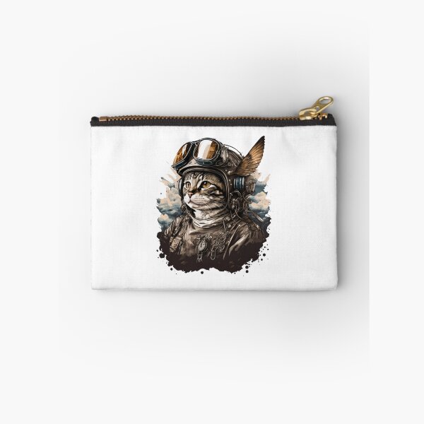 Item preview, cat wearing helmet, cat character, cat pilot style designed and sold by GreyStanzione1.