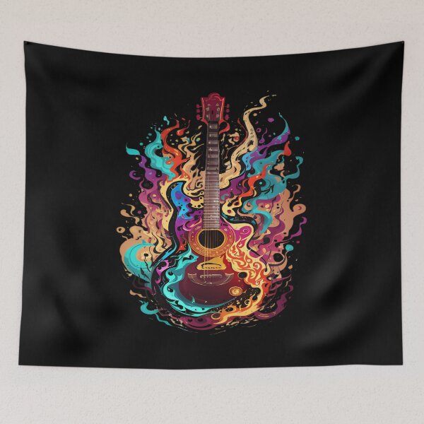 Item preview, Colorful Abstract Guitar Art designed and sold by alaa-mously.