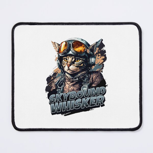 Item preview, cat sky bound whisker, cat pilot, cat sky bound whisker designed and sold by GreyStanzione1.