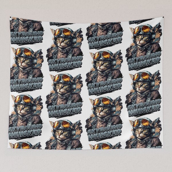 Item preview, cat sky bound whisker, cat pilot, cat sky bound whisker designed and sold by GreyStanzione1.