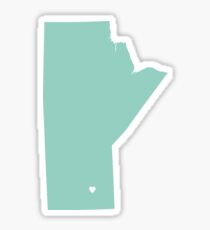 Manitoba Love in Mint Sticker