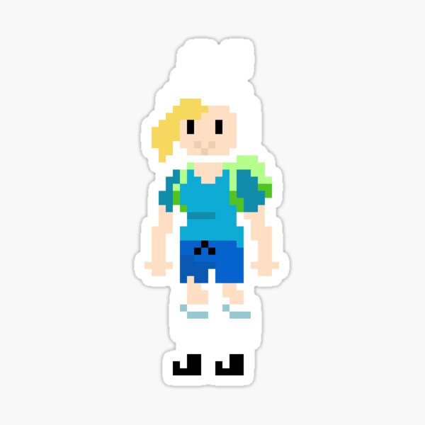 Fionna Campbell (Fionna and Cake / Adventure Time) Pixel Sprite Sticker