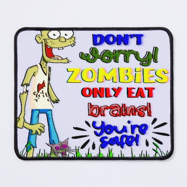 Item preview, Zombies Only Eat Brains Halloween Humor designed and sold by gleefulme.