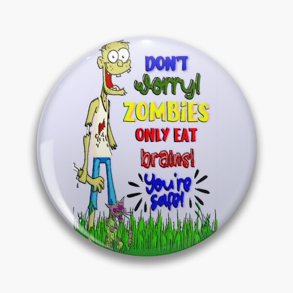 Item preview, Zombies Only Eat Brains Halloween Humor designed and sold by gleefulme.
