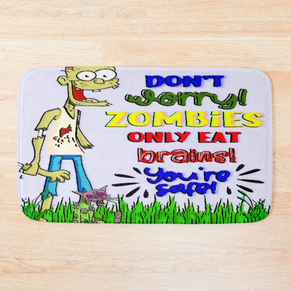 Item preview, Zombies Only Eat Brains Halloween Humor designed and sold by gleefulme.