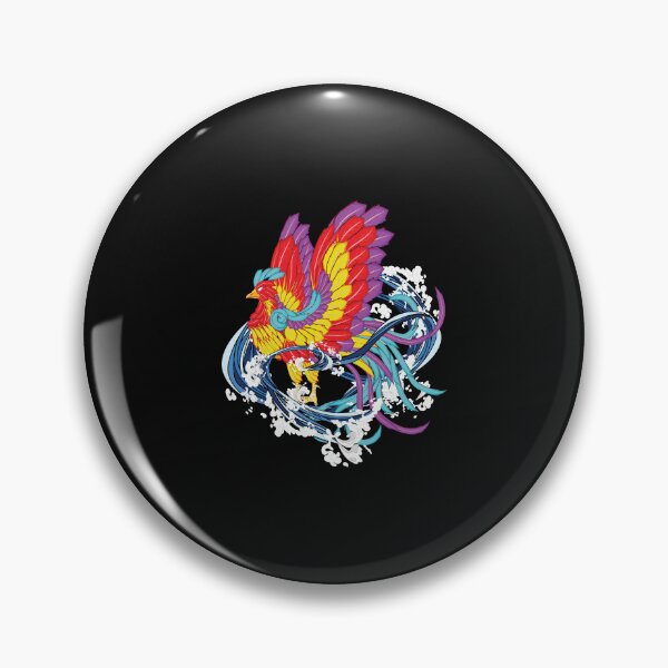 Item preview, colorful phoenix, watercolor phoenix, sukajan designed and sold by GreyStanzione1.