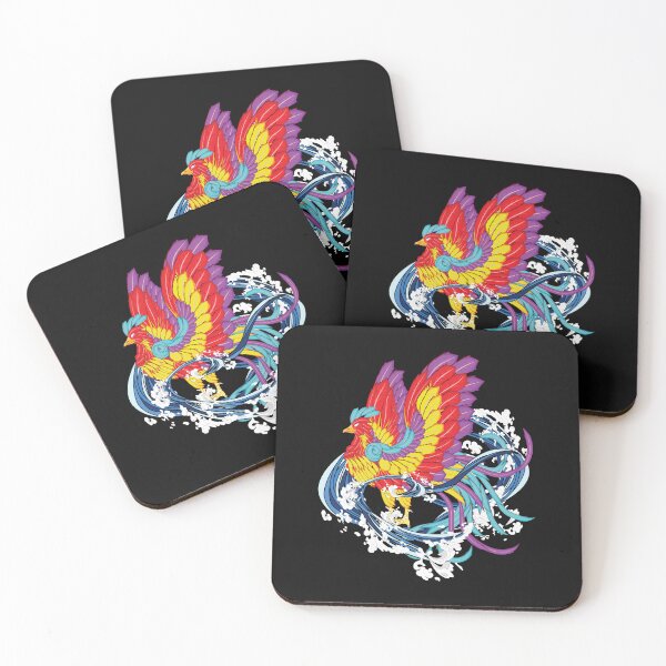 Item preview, colorful phoenix, watercolor phoenix, sukajan designed and sold by GreyStanzione1.