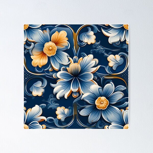 Blue Majolica Tiles Wall Art: Canvas Prints, Art Prints & Framed