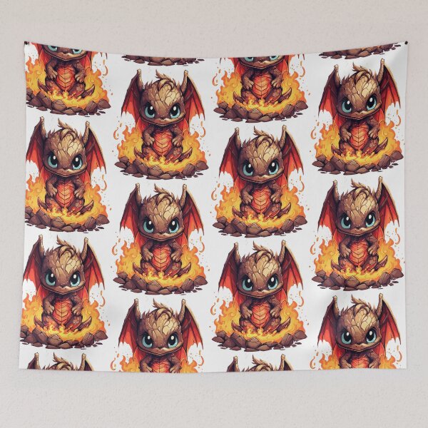 Item preview, dragon fire, dragon warrior, dragon cartoon  designed and sold by GreyStanzione1.