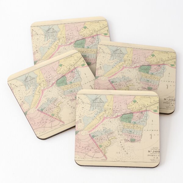 Item preview, Vintage St John New Brunswick Map (1878) designed and sold by BravuraMedia.