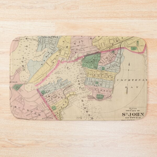 Item preview, Vintage St John New Brunswick Map (1878) designed and sold by BravuraMedia.