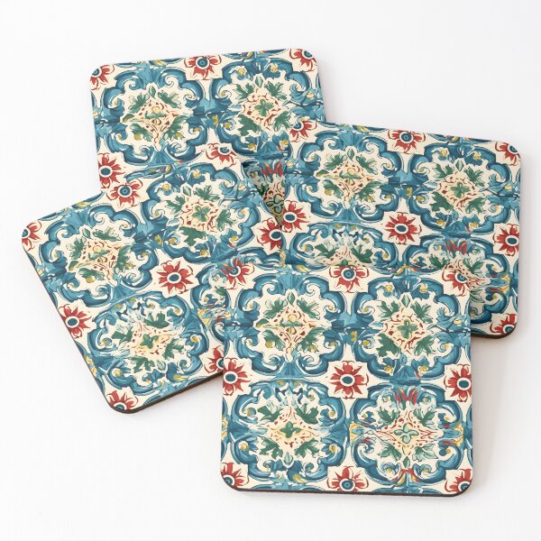 Item preview, Italian Majolica Tile 9 designed and sold by DigitalPatternx.
