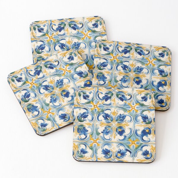 Item preview, Italian Majolica Tile 11 designed and sold by DigitalPatternx.