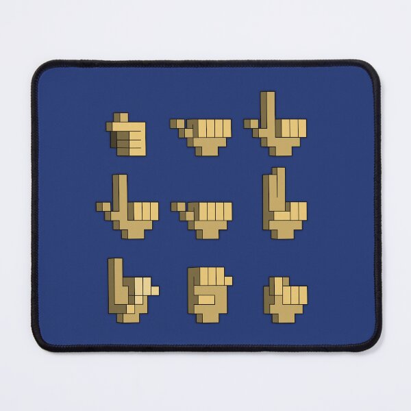 Item preview, ASL Pixel Gallaudet Block Sign designed and sold by pixelsparkzone.
