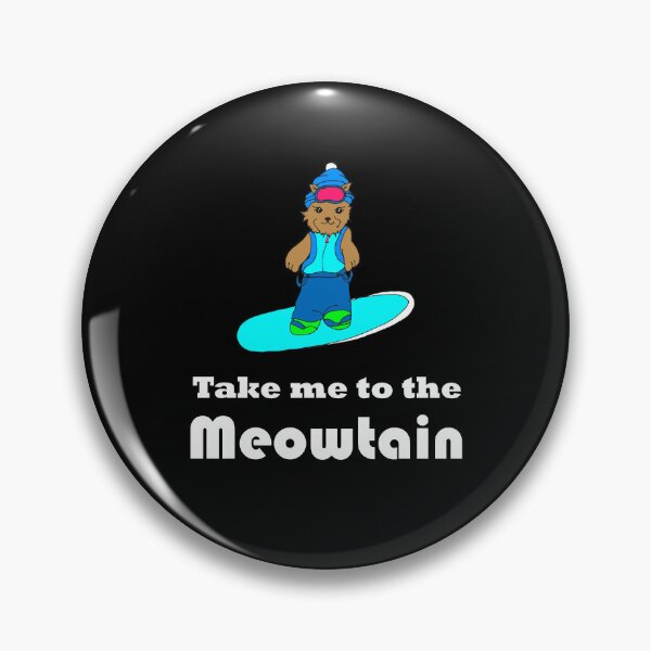 Item preview, cat snowborder meowtain pun cat lover snowboard fan snow lover designed and sold by Artstastic.