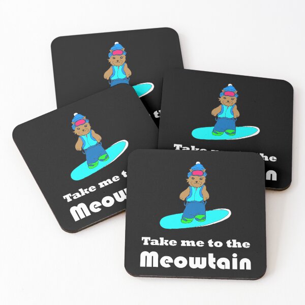 Item preview, cat snowborder meowtain pun cat lover snowboard fan snow lover designed and sold by Artstastic.