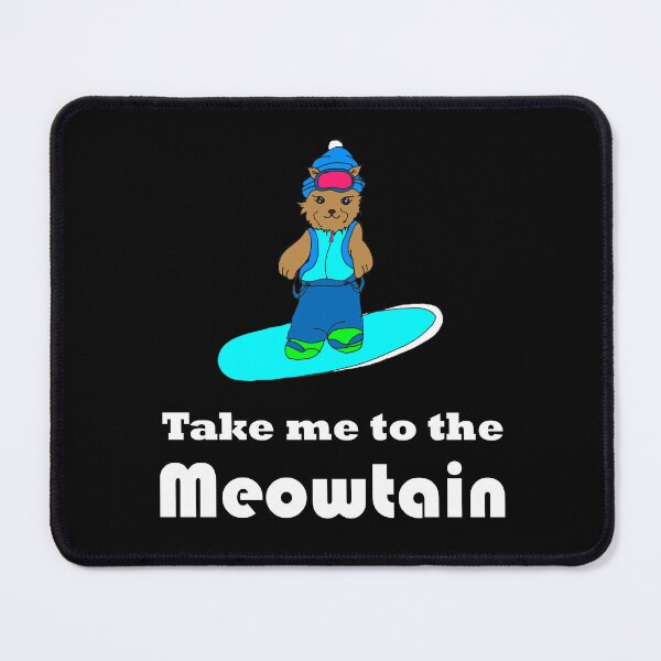 Item preview, cat snowborder meowtain pun cat lover snowboard fan snow lover designed and sold by Artstastic.