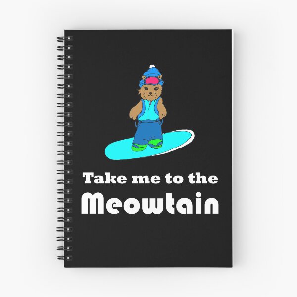 Item preview, cat snowborder meowtain pun cat lover snowboard fan snow lover designed and sold by Artstastic.