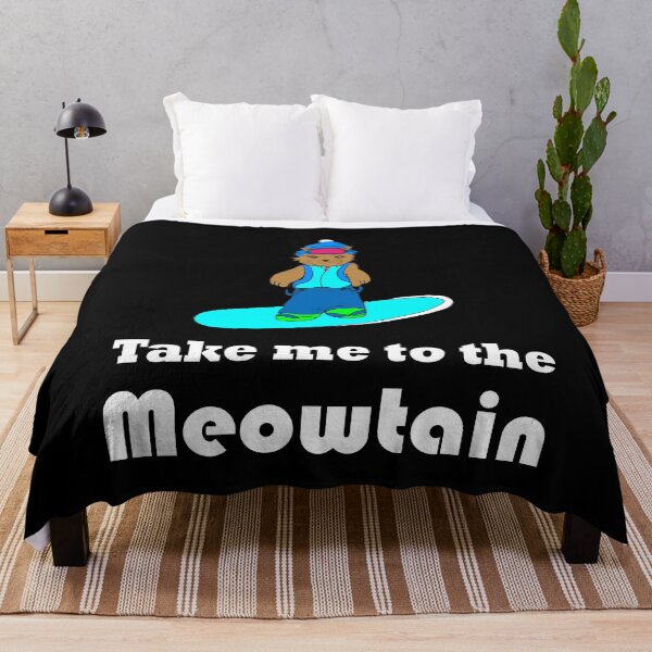 Item preview, cat snowborder meowtain pun cat lover snowboard fan snow lover designed and sold by Artstastic.