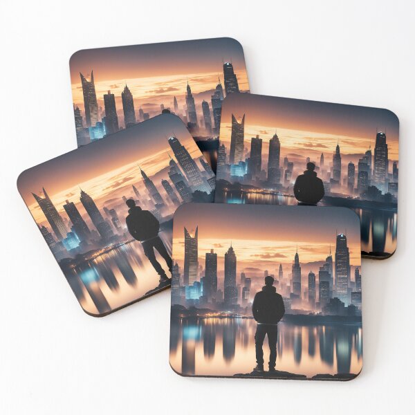 Item preview, Great and lovely futuristic city view art designed and sold by luisalfonso1989.